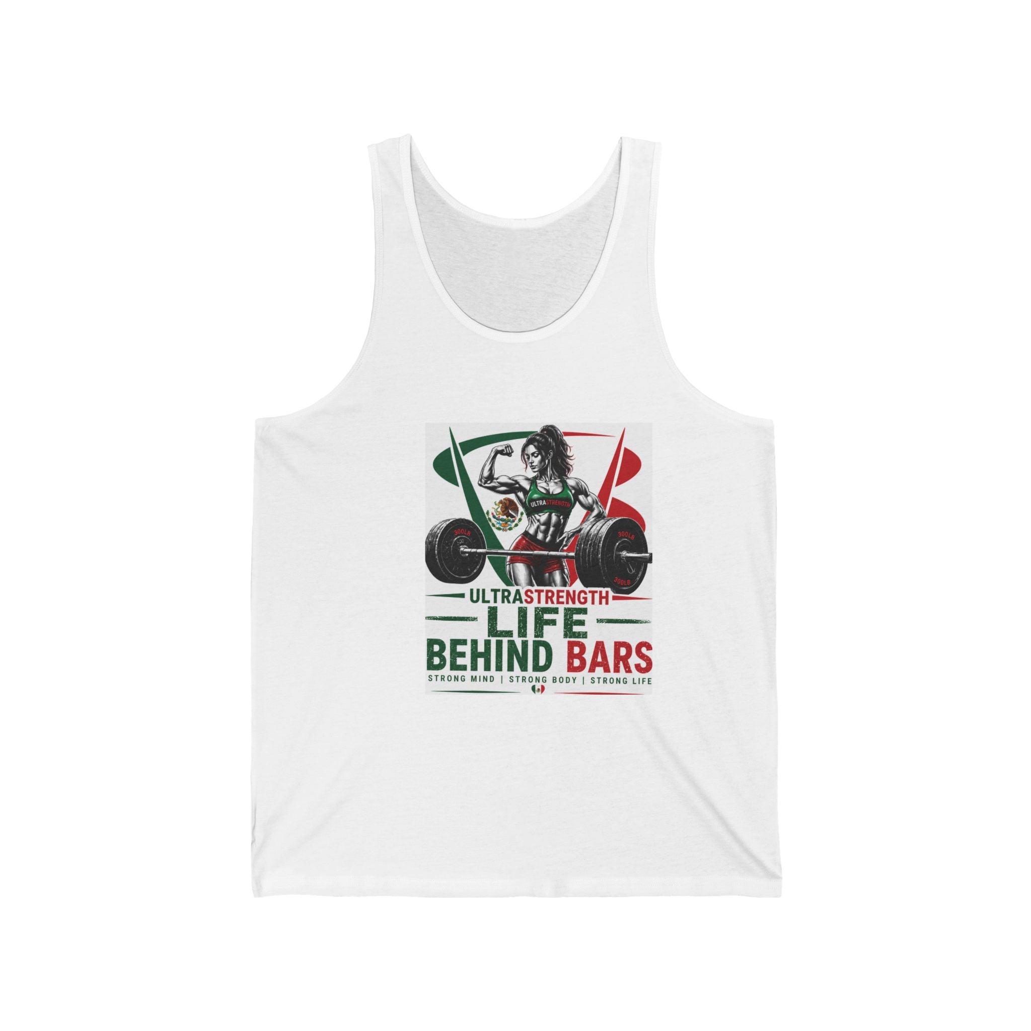 Life Behind Bars Weightlifting Tank Top — Powerlifting Italian Flag Design