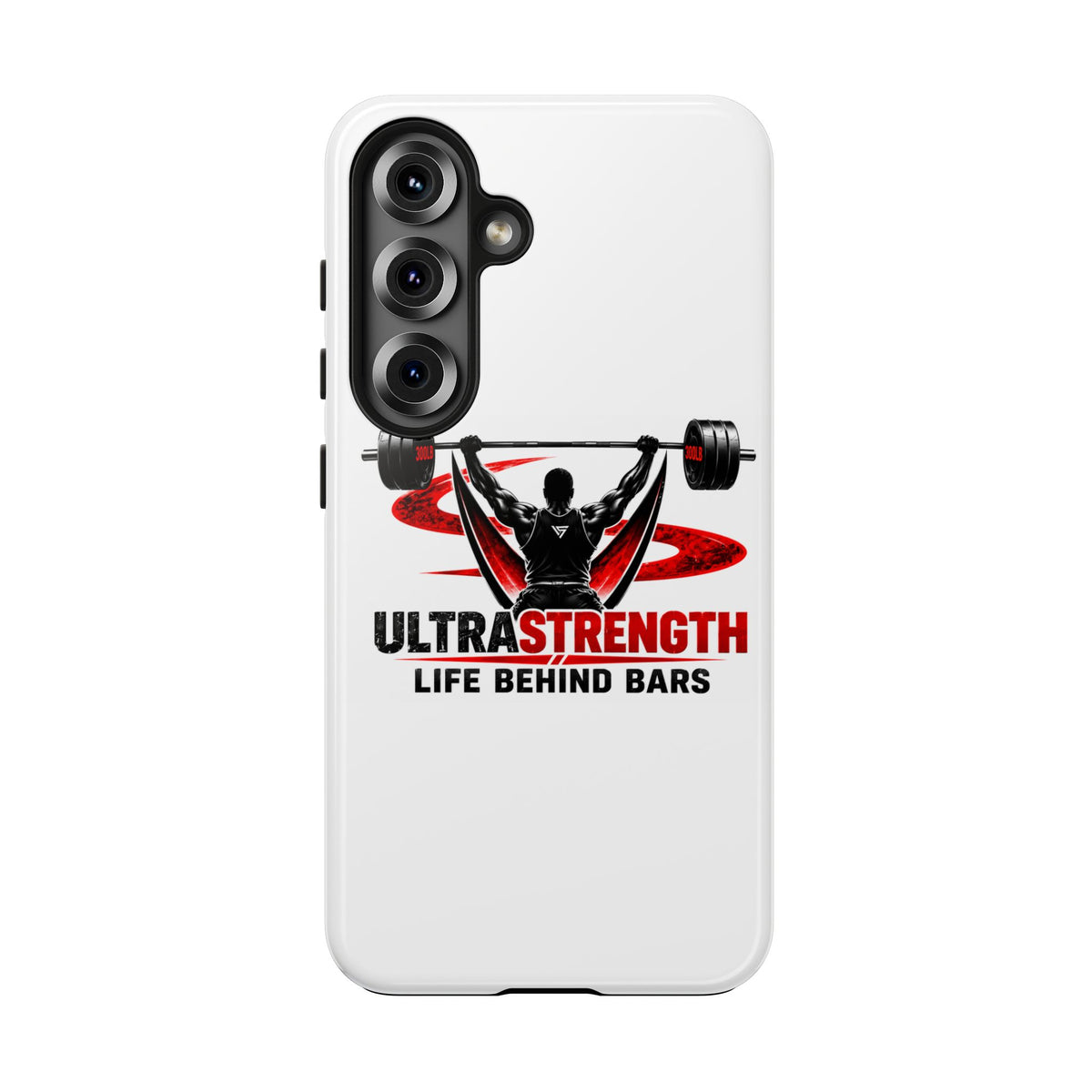 Ultra Strength 'Life Behind Bars' Tough Phone Case — Weightlifting Barbell Design