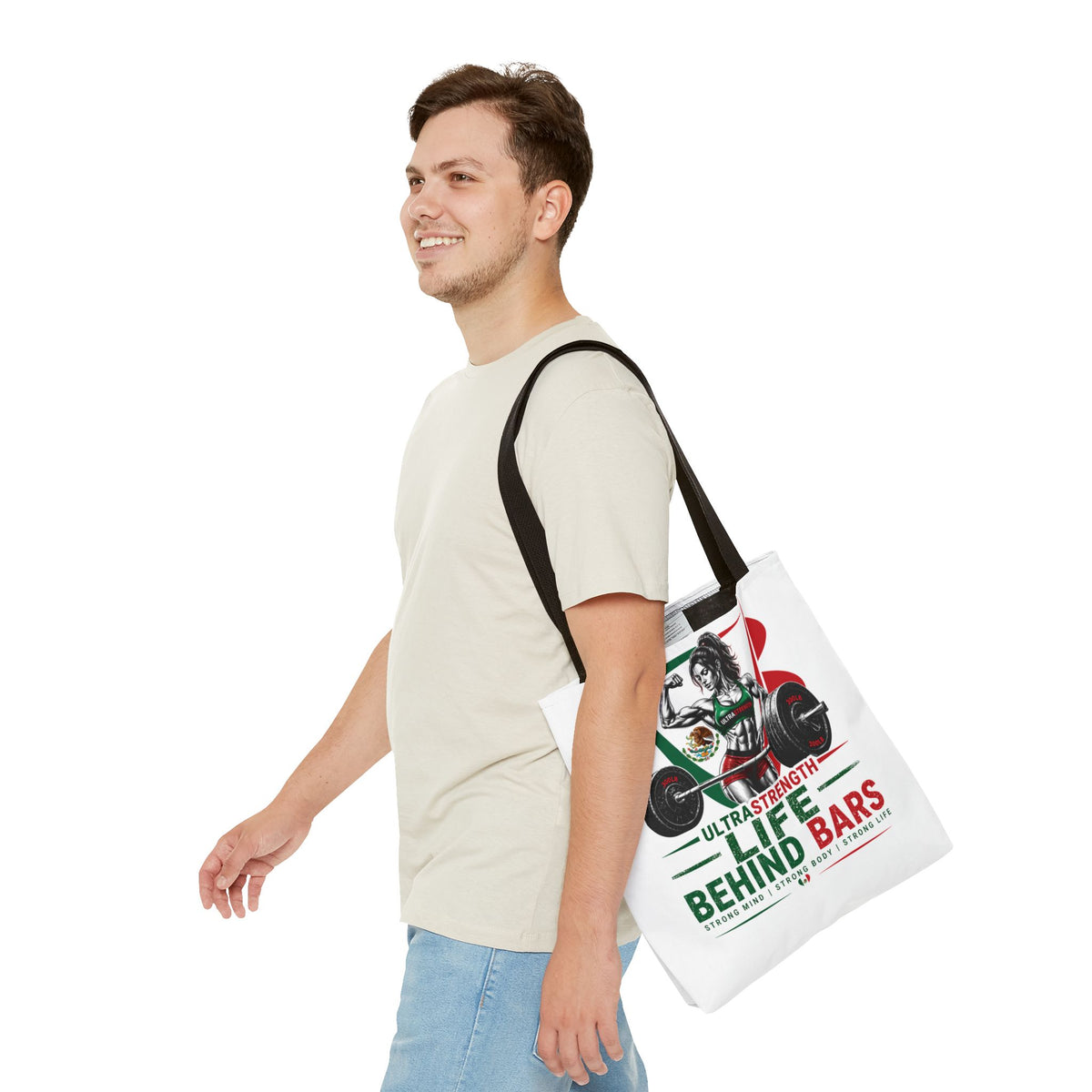 Life Behind Bars Weightlifting Tote Bag — Ultra Strength Fitness Gym Bag