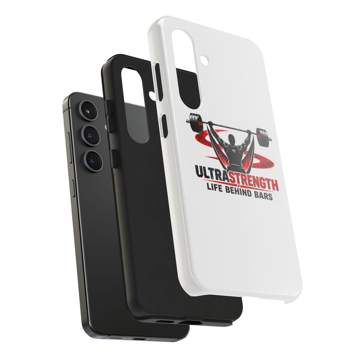 Ultra Strength 'Life Behind Bars' Tough Phone Case — Weightlifting Barbell Design
