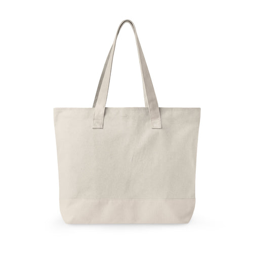 Canvas Tote — “Life Behind Bars” Motorcycle Flag Design Zippered Beach & Market Bag