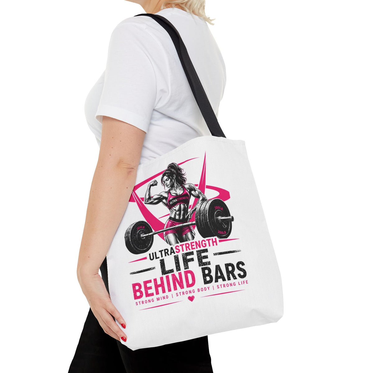 Fitness Tote Bag — "Life Behind Bars" Weightlifting Gym Bag