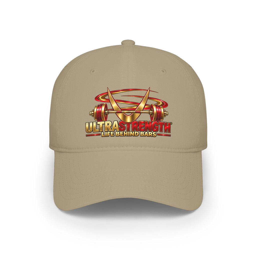 Low Profile Baseball Cap — 'Ultra the Wolf: Life Behind Bars' Gold Emblem Hat