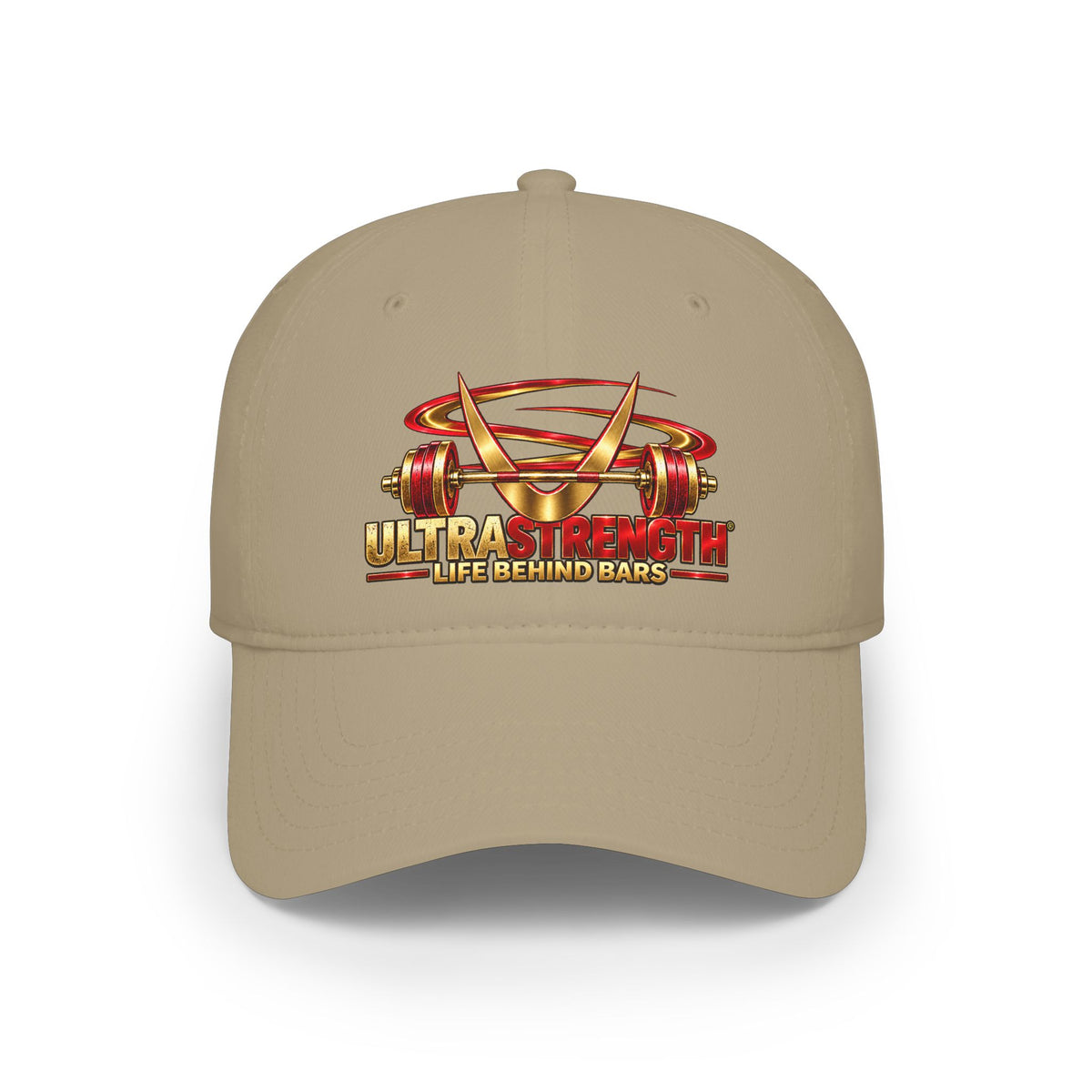 Low Profile Baseball Cap — 'Ultra the Wolf: Life Behind Bars' Gold Emblem Hat