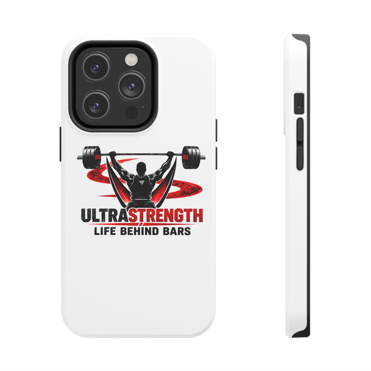 Ultra Strength 'Life Behind Bars' Tough Phone Case — Weightlifting Barbell Design