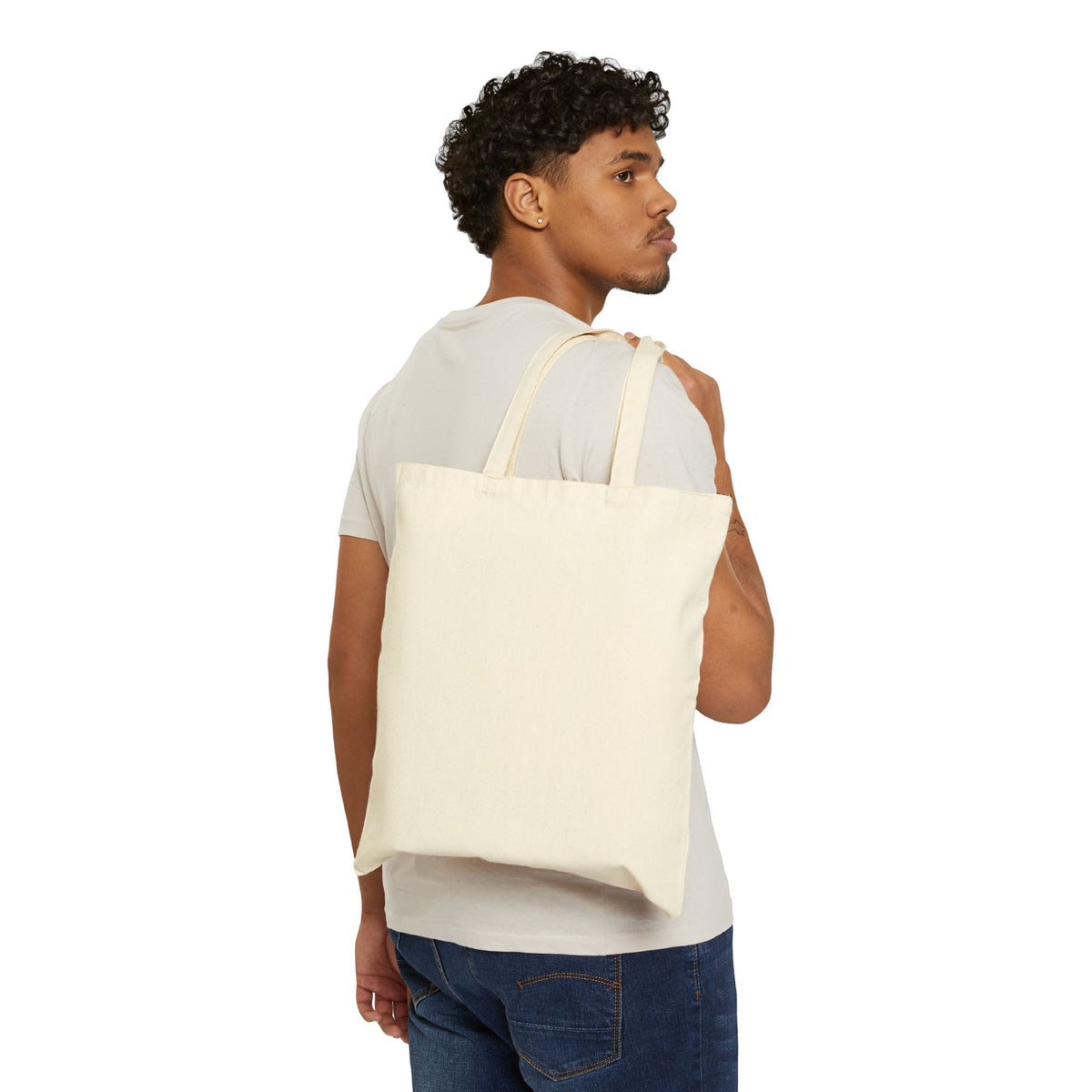 Strength & Patriotism Tote — "Life Behind Bars" Weightlifting Canvas Bag