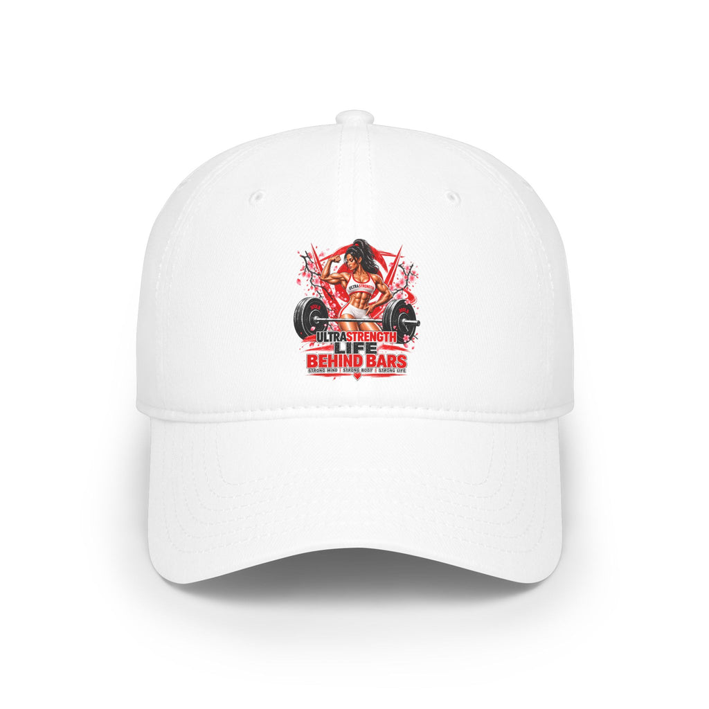 Low Profile Baseball Cap — 'Behind Bars' Biker Pin-Up Graphic Hat