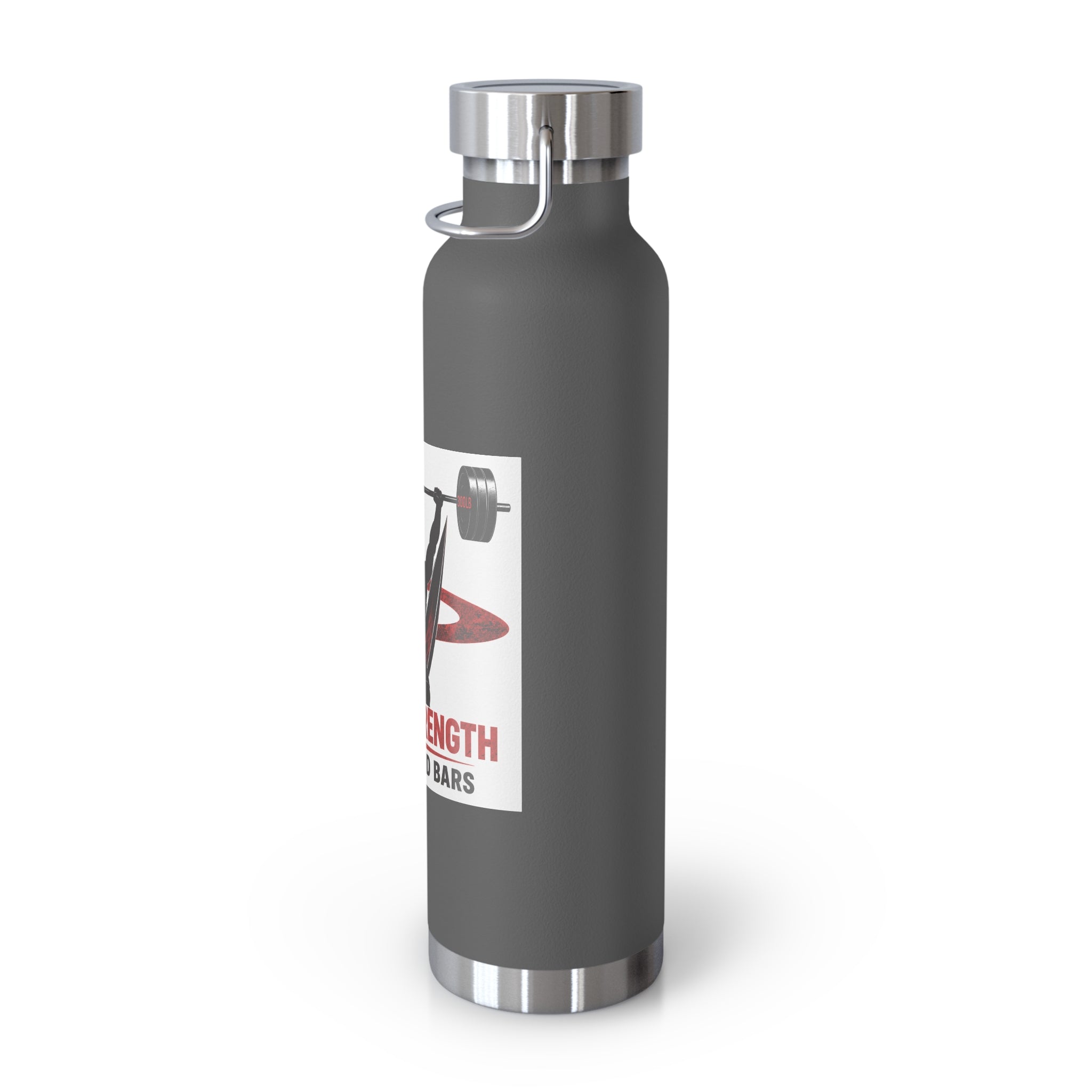 22oz Vacuum Water Bottle — UltraStrength "Life Behind Bars" Gym Bottle