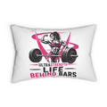 Fitness Barbell Lumbar Pillow — “Life Behind Bars” Strength Training Decor