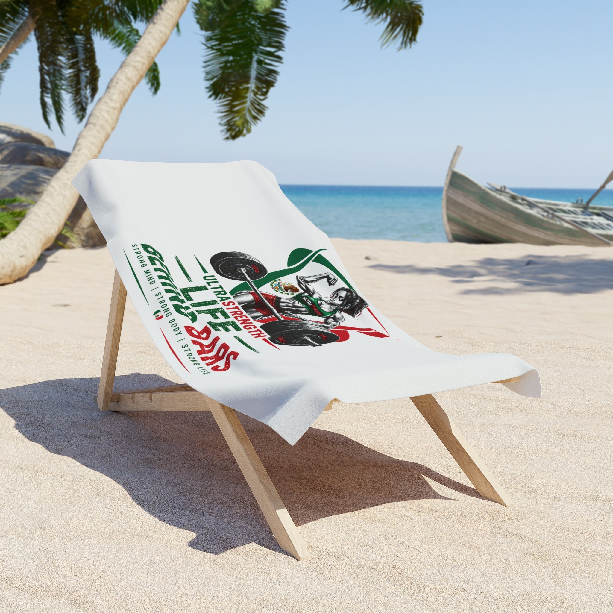 Beach Towel — "Life Behind Bars" Weightlifting Fitness Towel
