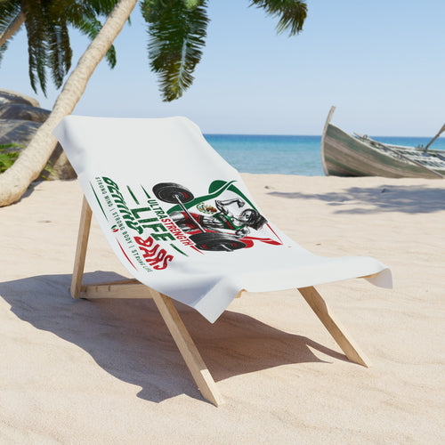 Beach Towel — "Life Behind Bars" Weightlifting Fitness Towel