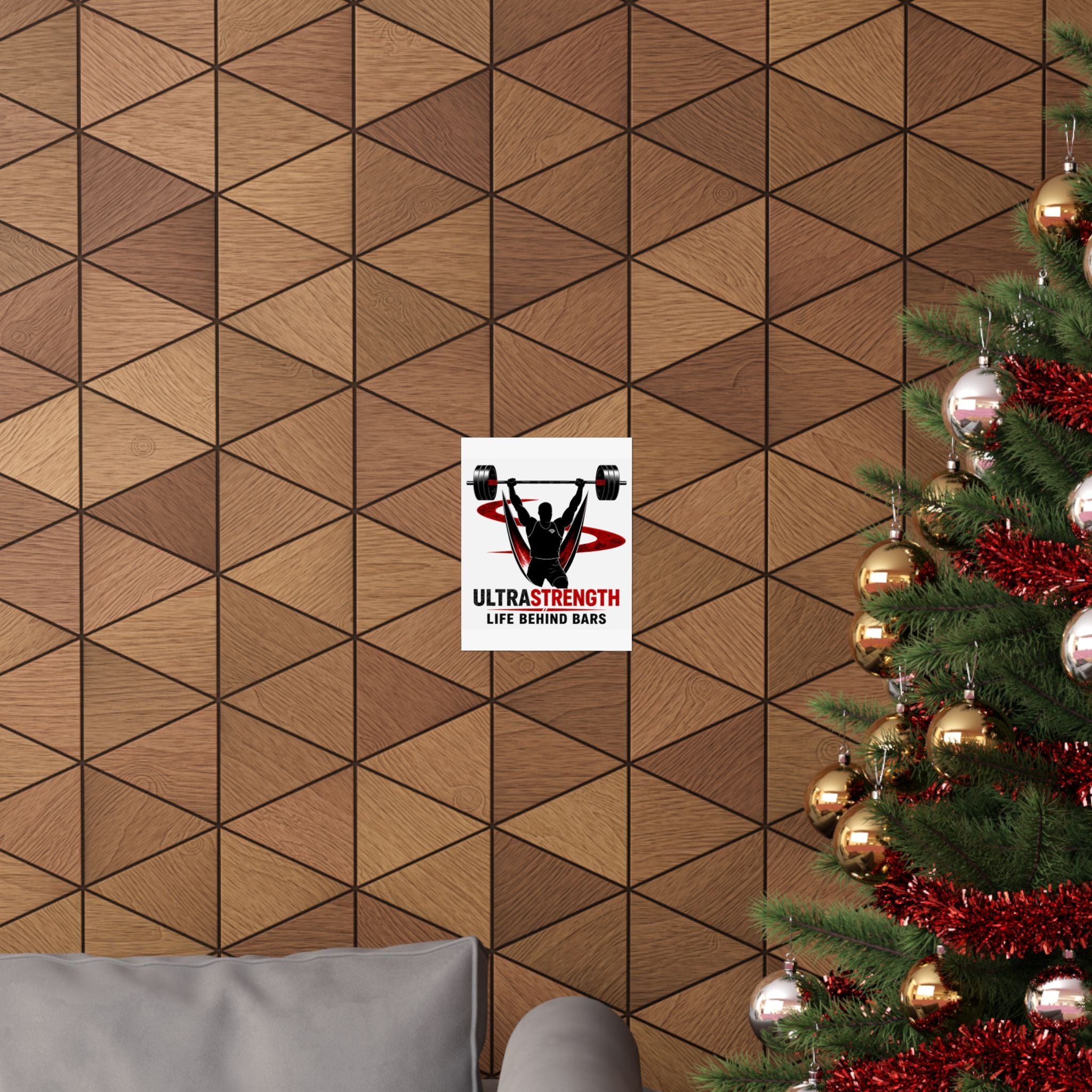 Weightlifting Poster — "UltraStrength: Life Behind Bars" Motivational Gym Wall Art