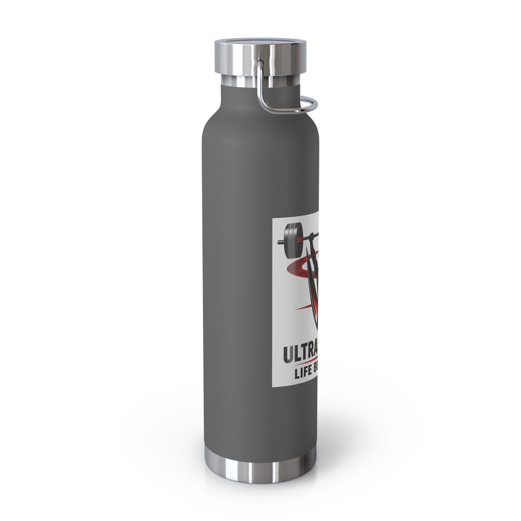 22oz Vacuum Water Bottle — UltraStrength "Life Behind Bars" Gym Bottle