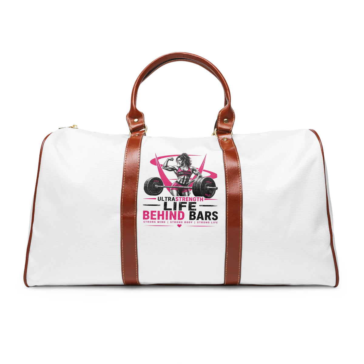 Waterproof Travel Bag — “Life Behind Bars” Weightlifting Duffle for Gym & Travel