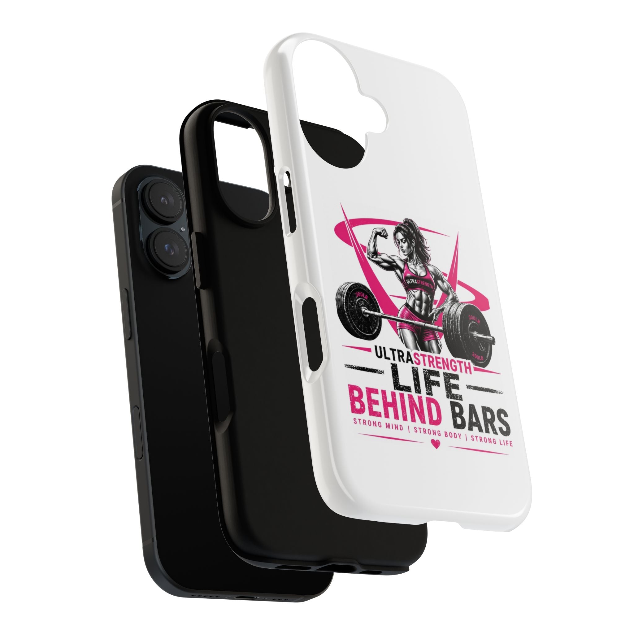 Life Behind Bars Weightlifting Phone Case — Women’s Strong Girl Gym Design