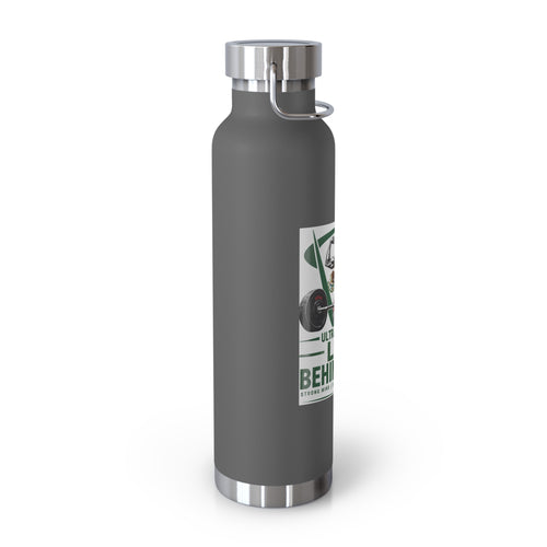 22oz Insulated Water Bottle — "Life Behind Bars" Weightlifting Design