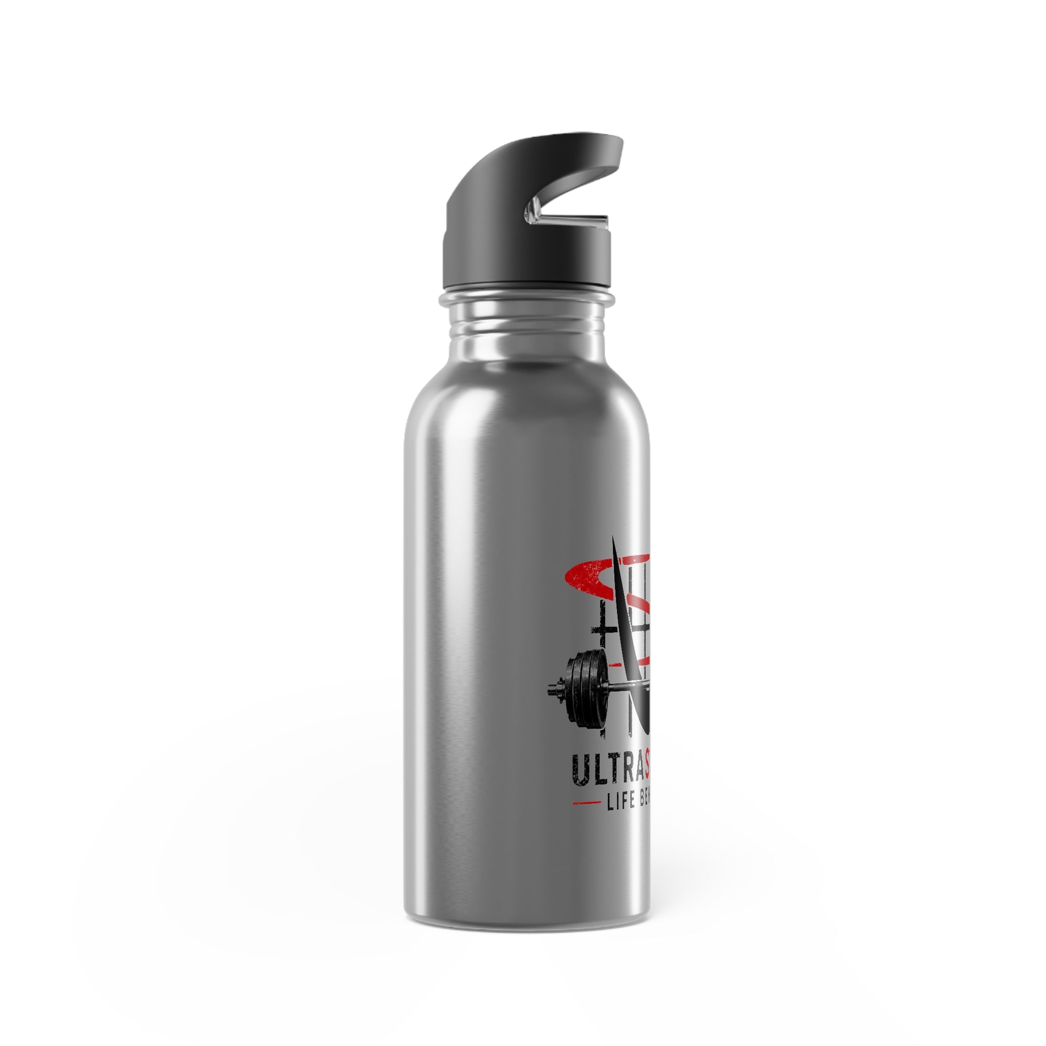 20oz Stainless Steel Water Bottle with Straw — Transparent Racing Car Logo