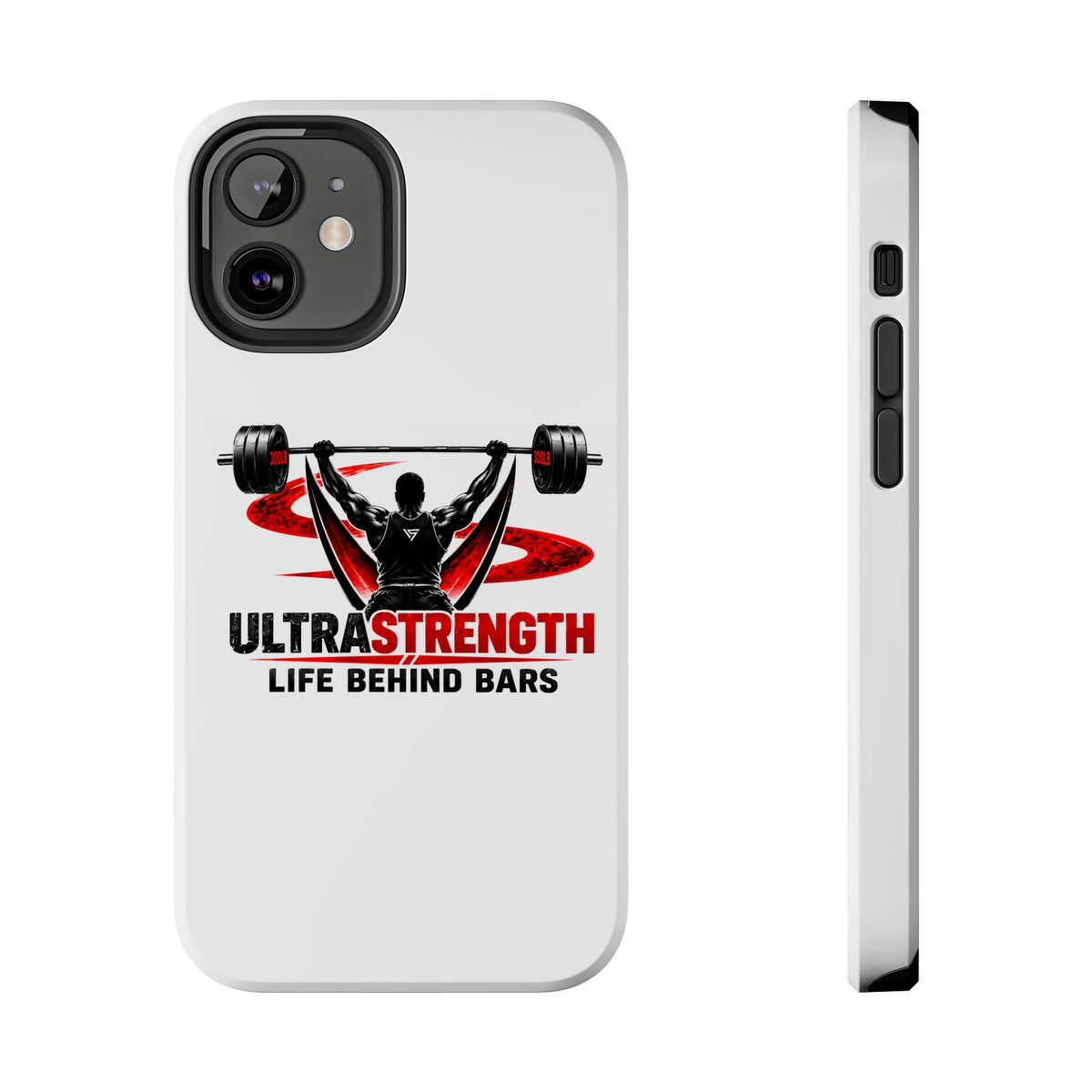 Ultra Strength 'Life Behind Bars' Tough Phone Case — Weightlifting Barbell Design
