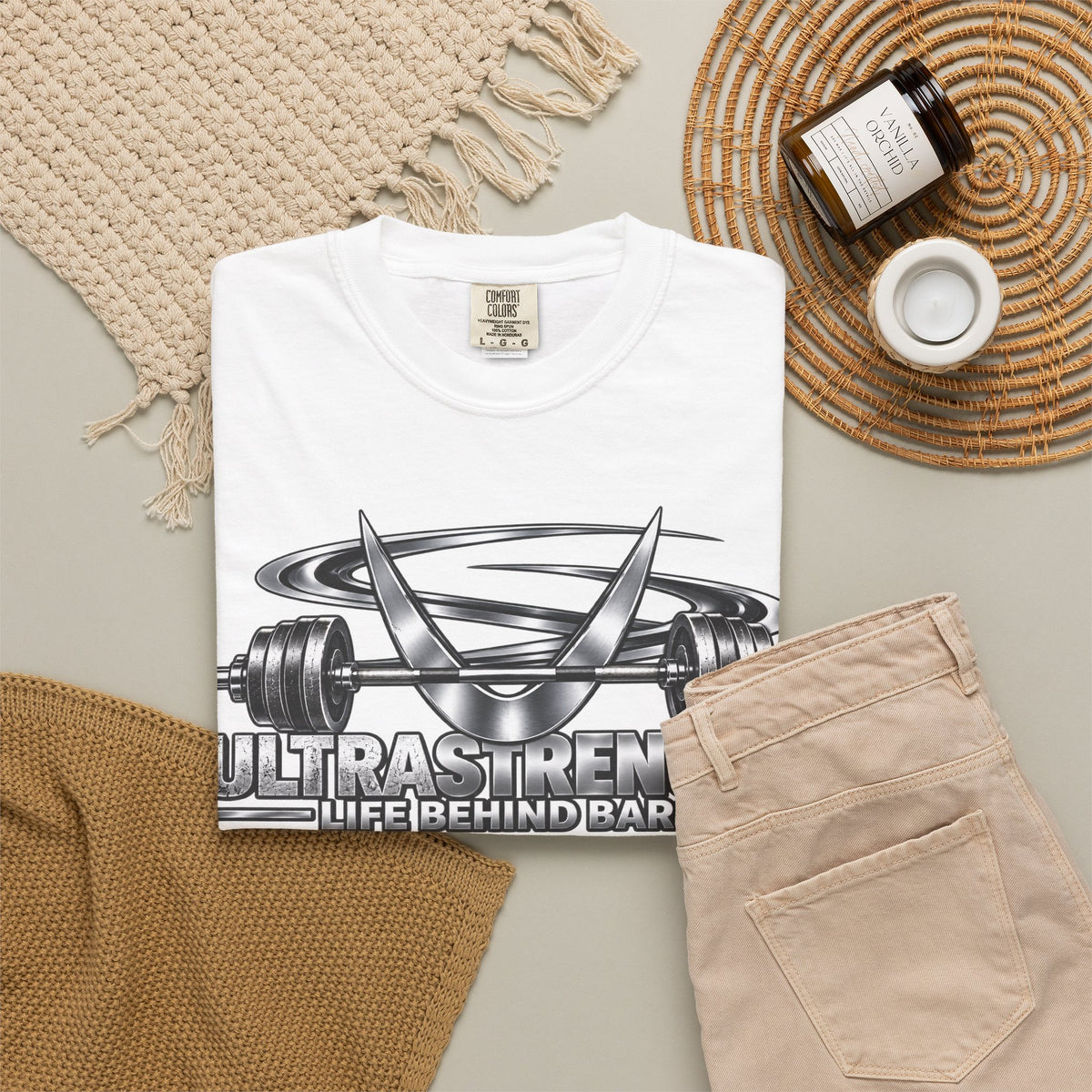 Strength Barbell T-Shirt – "UltraStrength: Life Behind Bars" Gym Tee