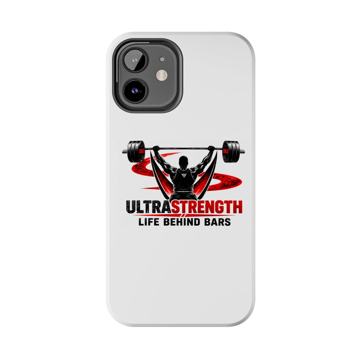 Ultra Strength 'Life Behind Bars' Tough Phone Case — Weightlifting Barbell Design