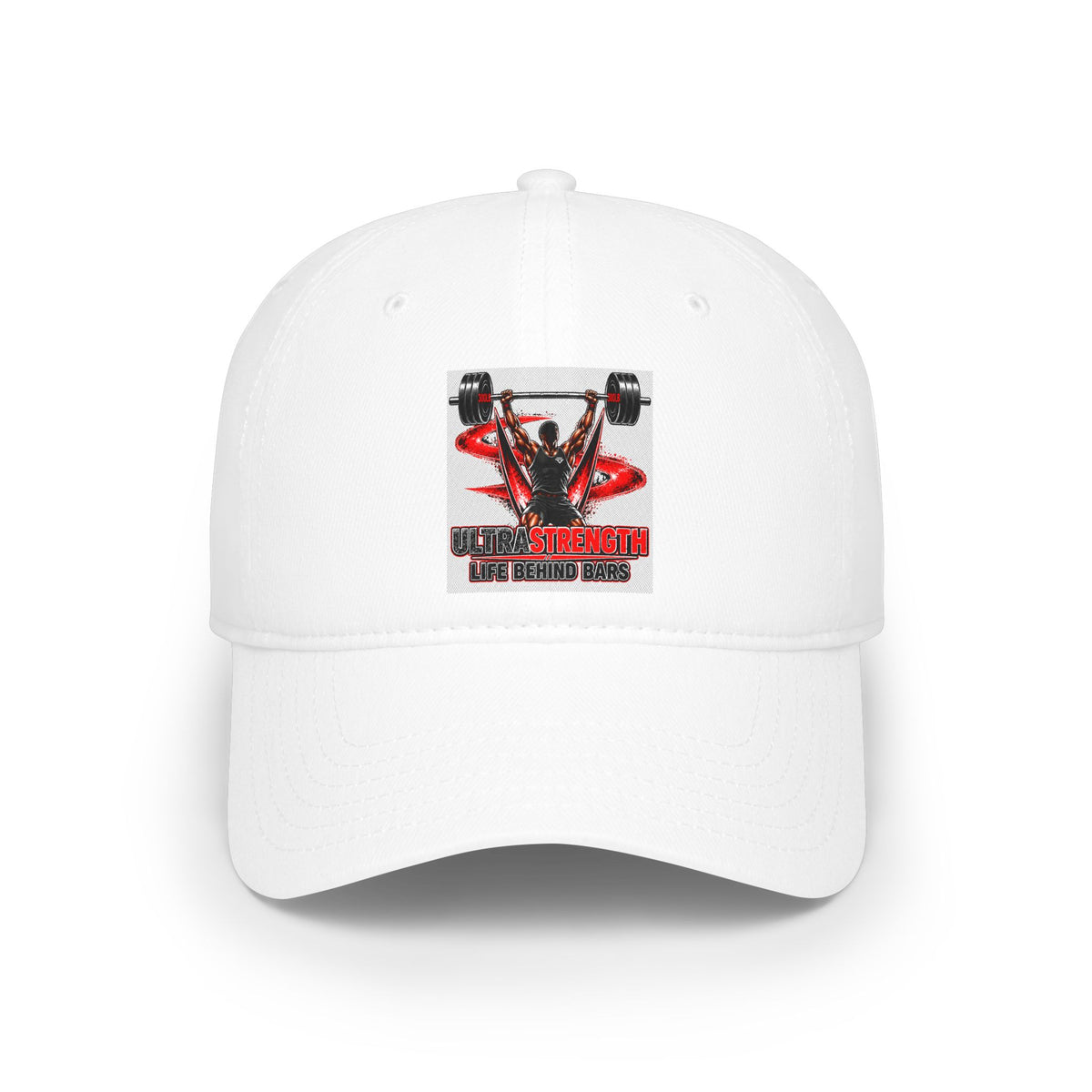 Powerlifting 'Strength Comes From Behind Bars' Low Profile Baseball Cap