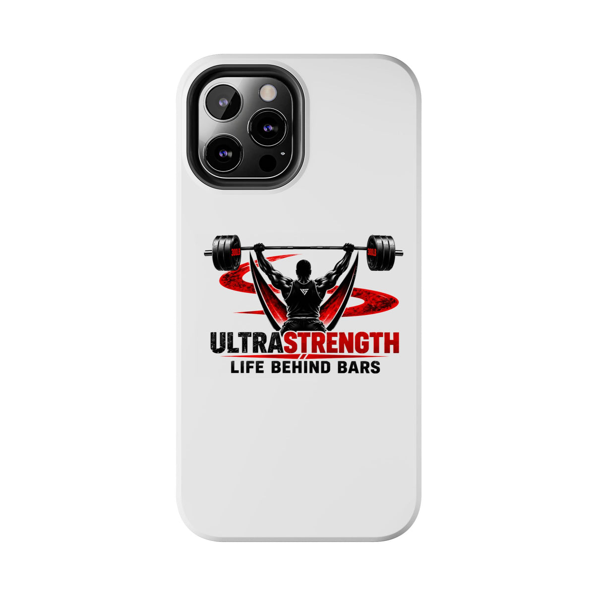 Ultra Strength 'Life Behind Bars' Tough Phone Case — Weightlifting Barbell Design