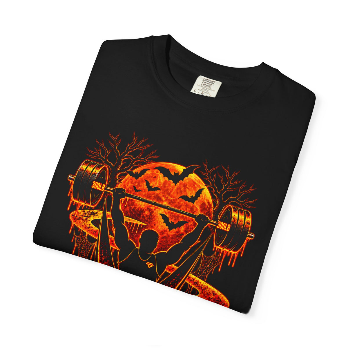 Halloween Weightlifting T-Shirt — 'Strength Lies Behind Fear' Graphic Tee