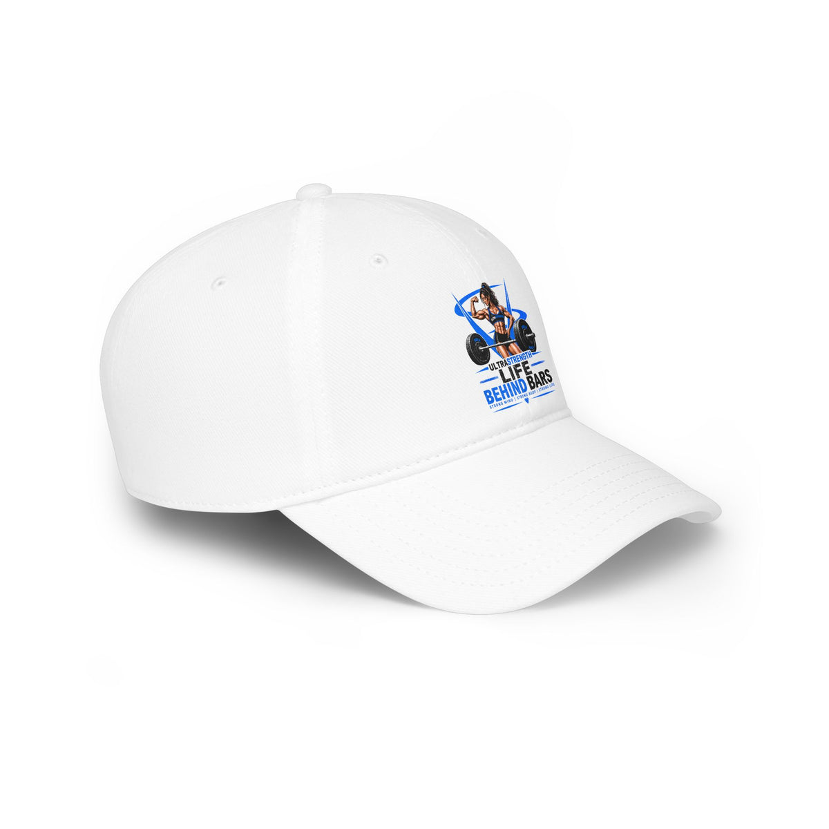 Low Profile Cap — "Life Behind Bars" Weightlifting Graphic Hat
