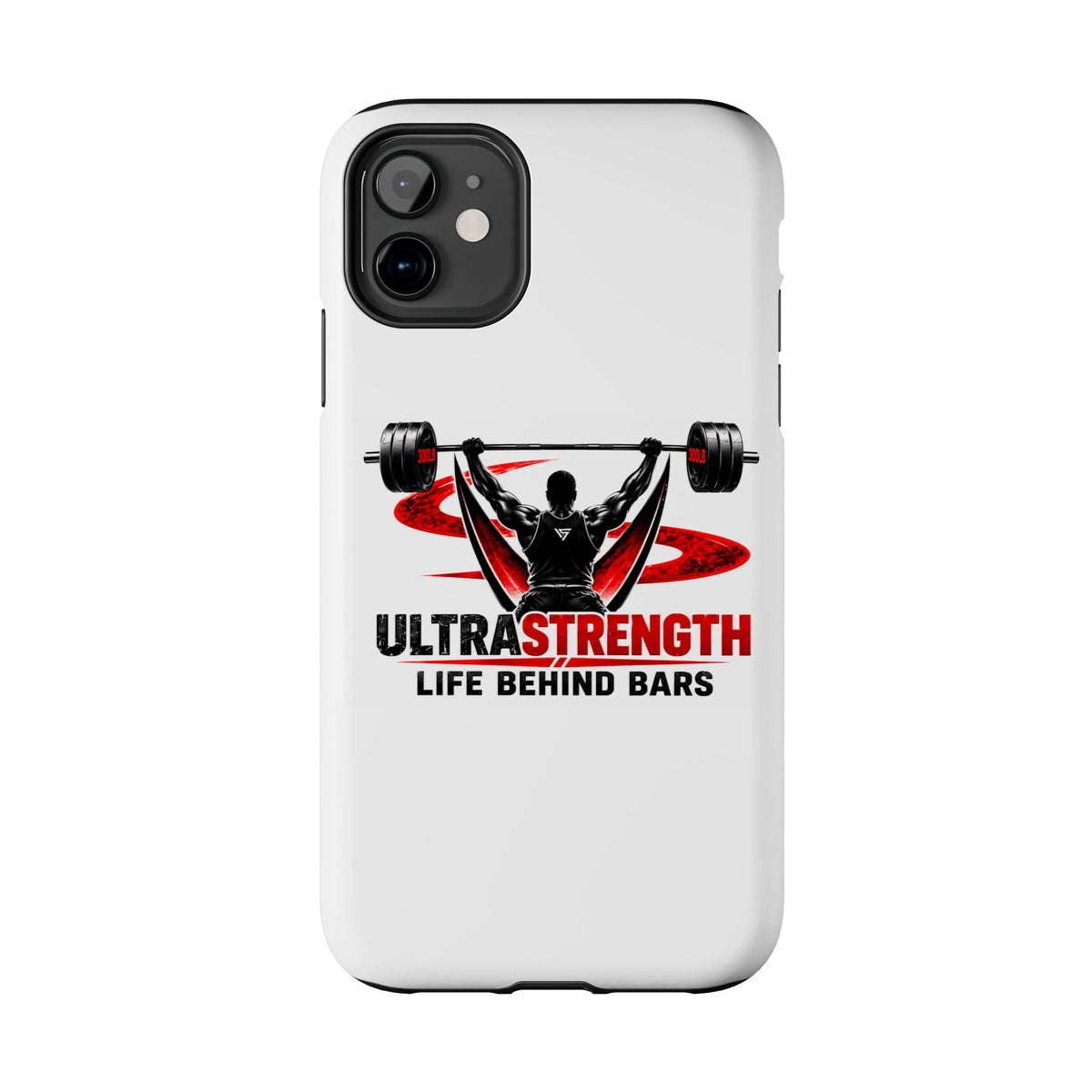 Ultra Strength 'Life Behind Bars' Tough Phone Case — Weightlifting Barbell Design