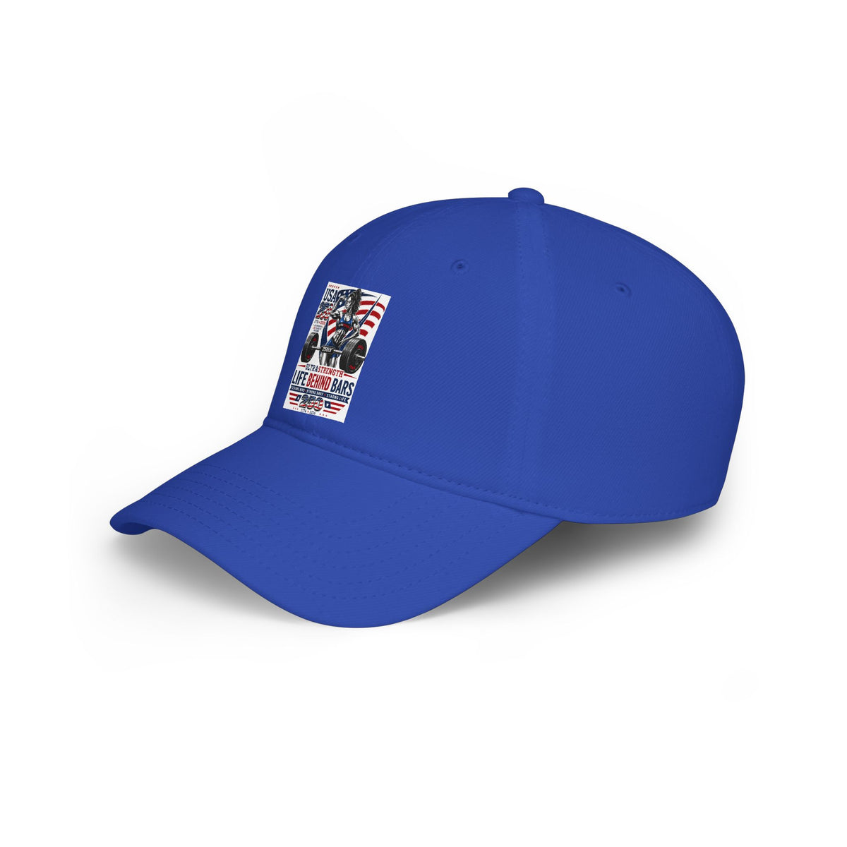 American Weightlifting Cap - 'Life Begins at the Bars' Low Profile Baseball Hat