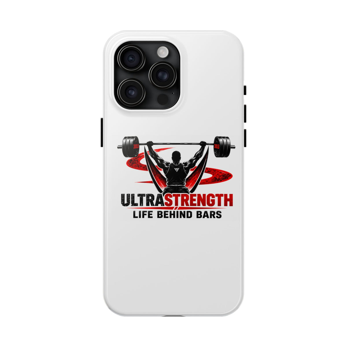 Ultra Strength 'Life Behind Bars' Tough Phone Case — Weightlifting Barbell Design