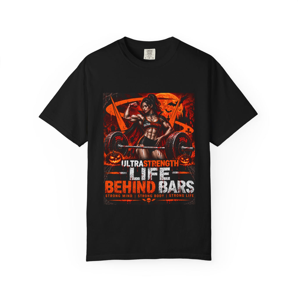 Life Behind Bars T-Shirt — Ultrastength Halloween Weightlifting Gym Tee