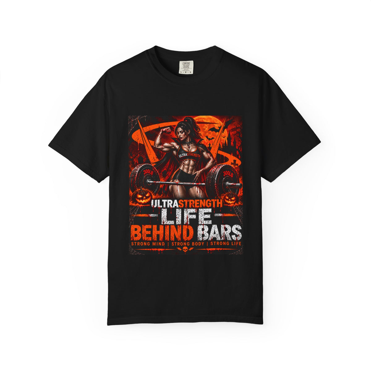 Life Behind Bars T-Shirt — Ultrastength Halloween Weightlifting Gym Tee