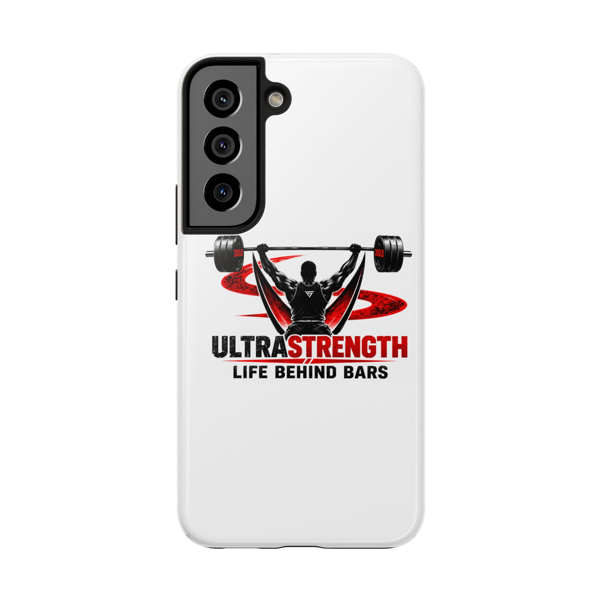 Ultra Strength 'Life Behind Bars' Tough Phone Case — Weightlifting Barbell Design