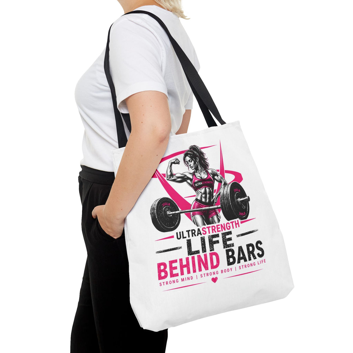 Fitness Tote Bag — "Life Behind Bars" Weightlifting Gym Bag