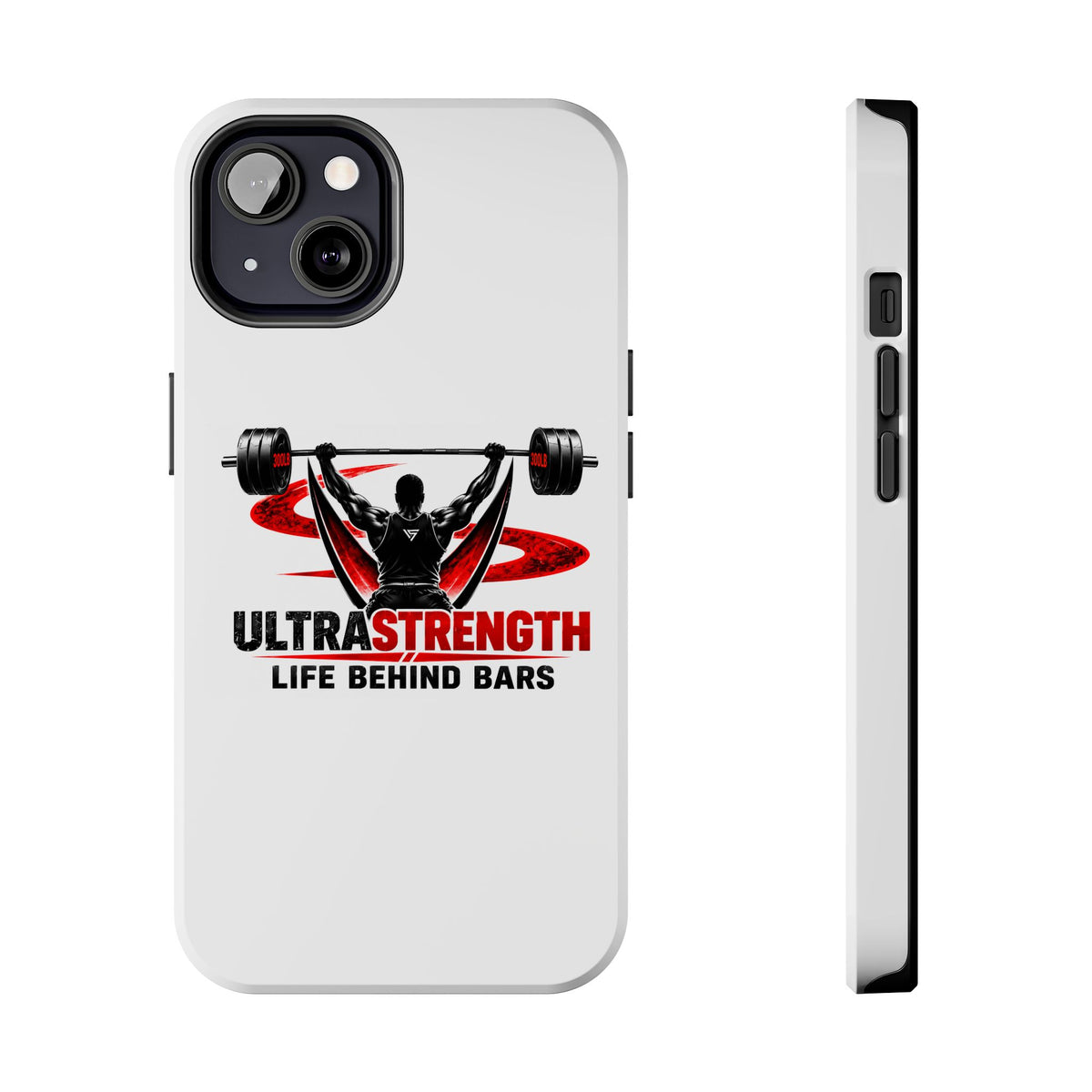 Ultra Strength 'Life Behind Bars' Tough Phone Case — Weightlifting Barbell Design