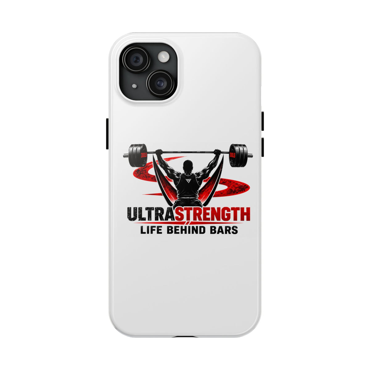 Ultra Strength 'Life Behind Bars' Tough Phone Case — Weightlifting Barbell Design