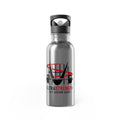 20oz Stainless Steel Water Bottle with Straw — Transparent Racing Car Logo