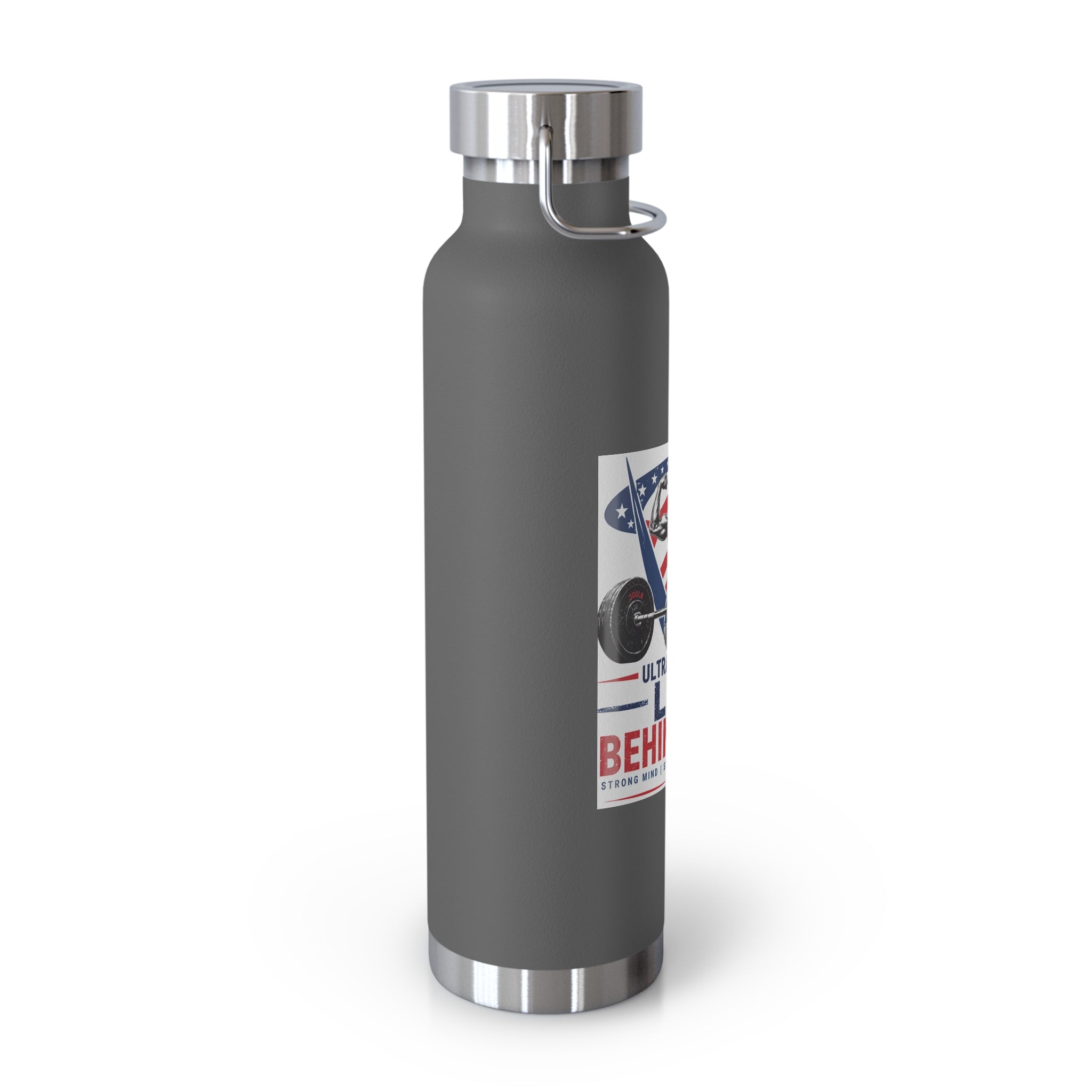 22oz Insulated Water Bottle — "Life Behind Bars" Weightlifting Patriotic Design