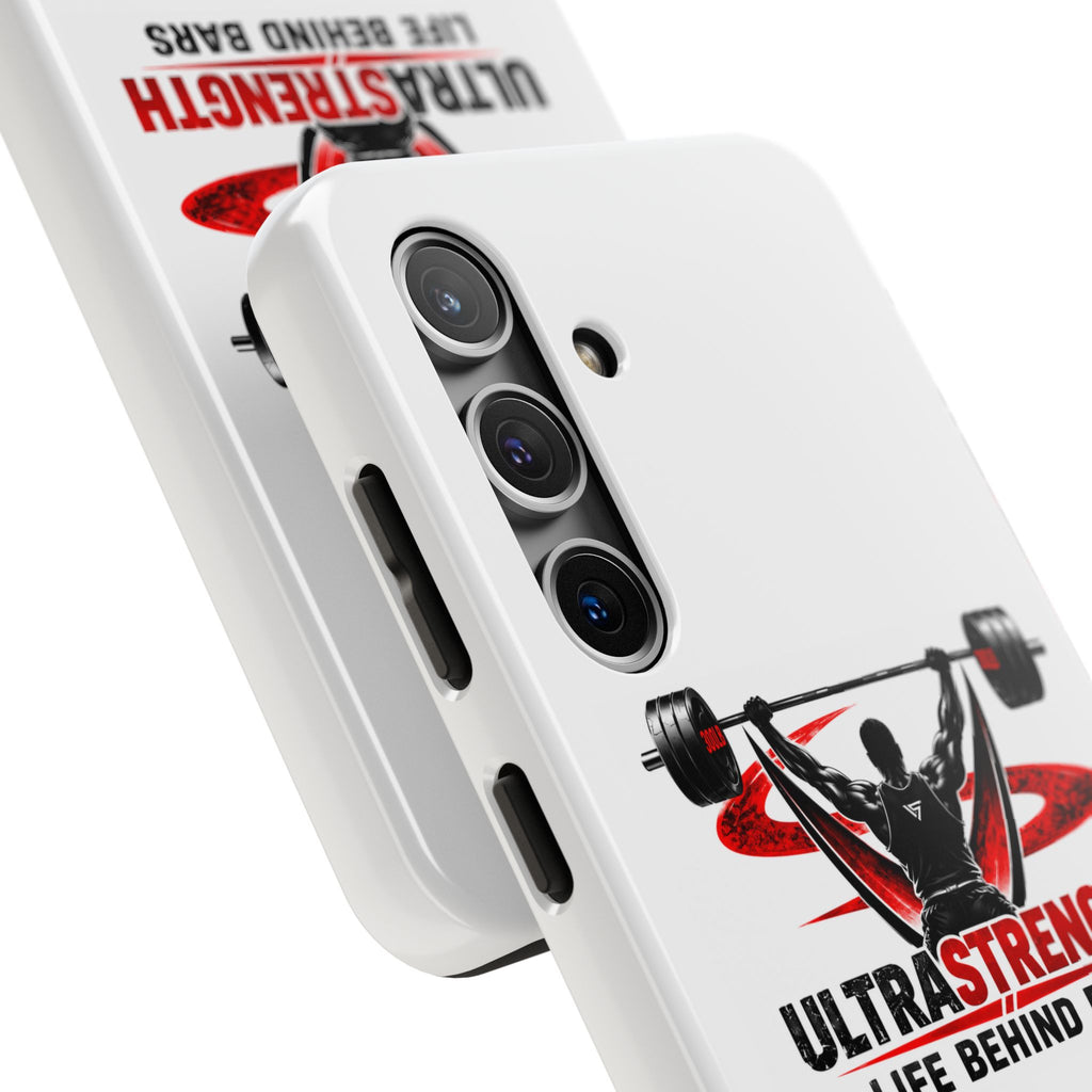 Ultra Strength 'Life Behind Bars' Tough Phone Case — Weightlifting Barbell Design