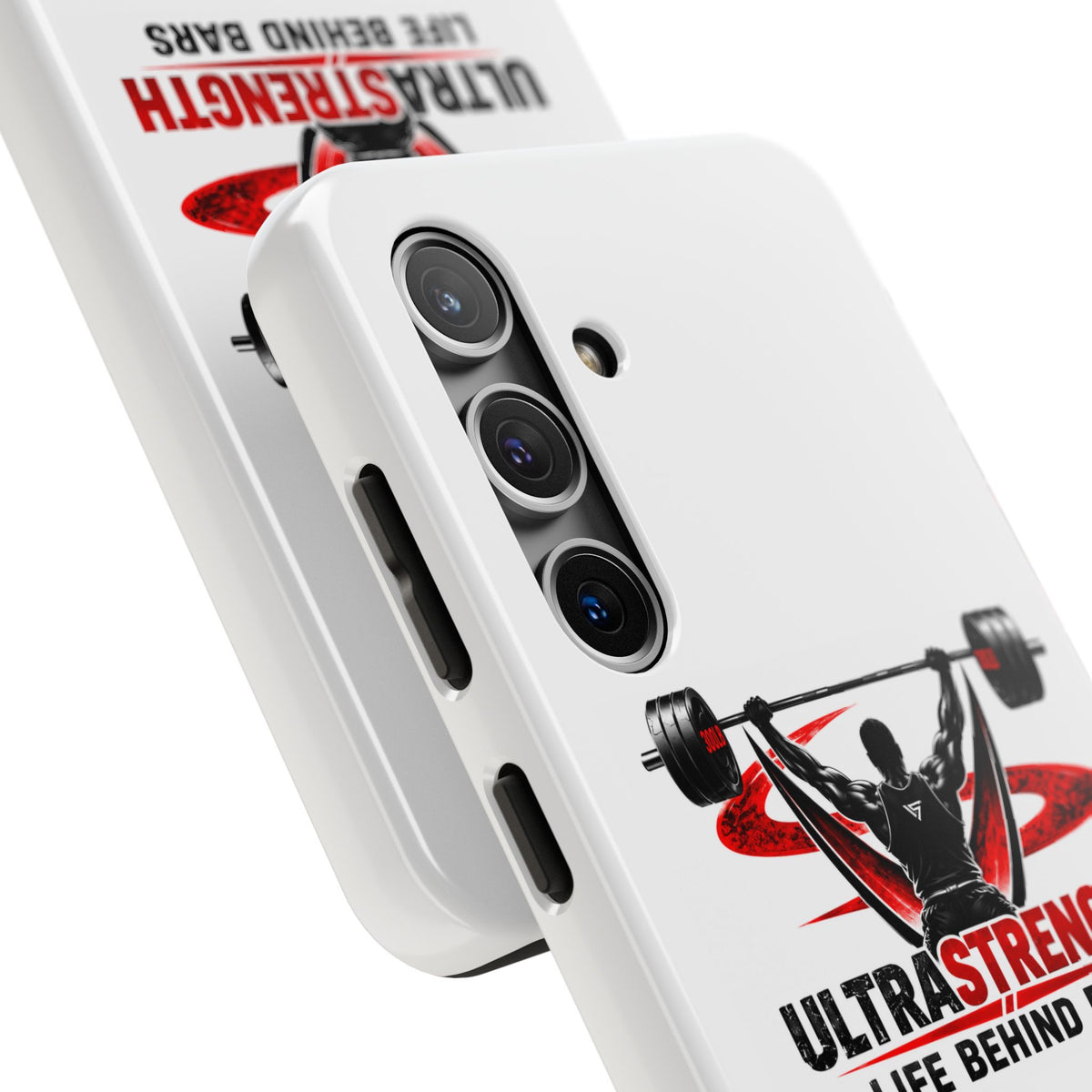 Ultra Strength 'Life Behind Bars' Tough Phone Case — Weightlifting Barbell Design