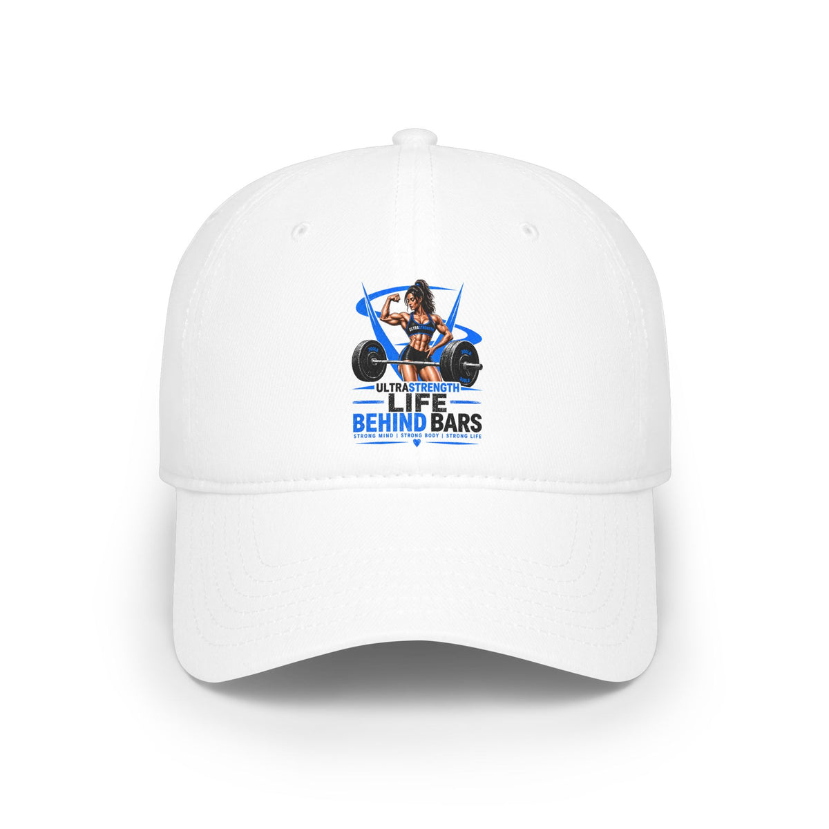 Low Profile Cap — "Life Behind Bars" Weightlifting Graphic Hat