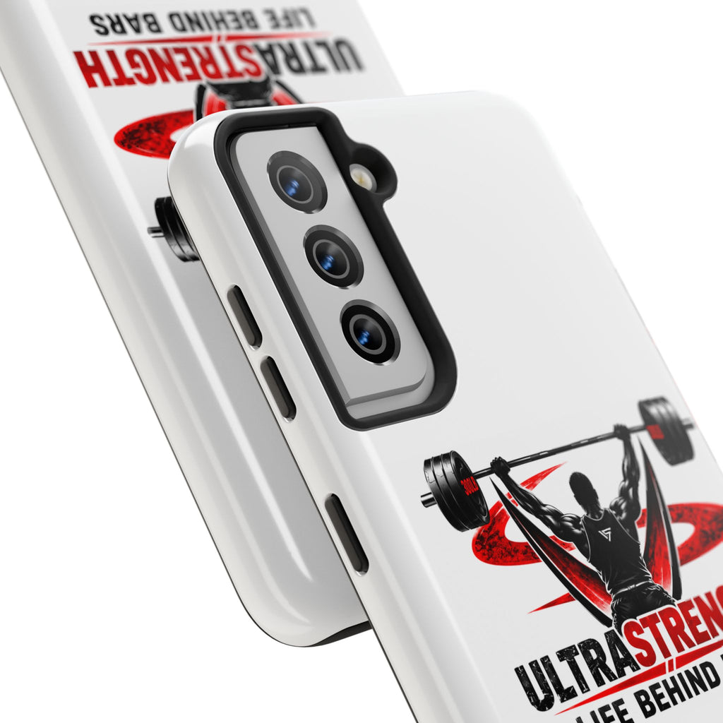 Ultra Strength 'Life Behind Bars' Tough Phone Case — Weightlifting Barbell Design