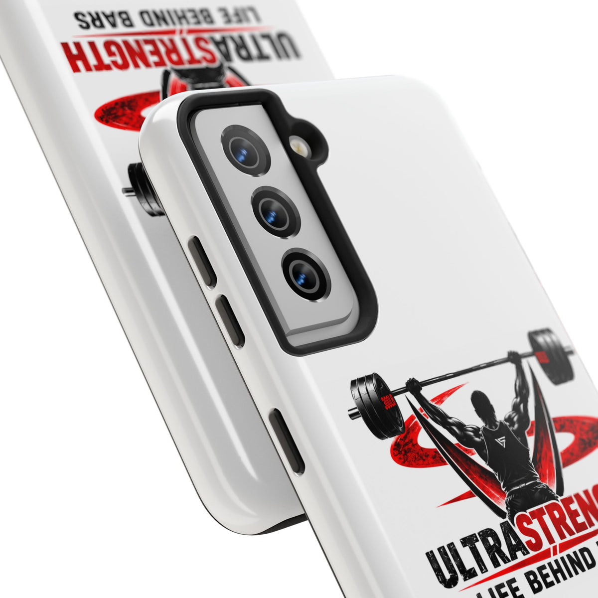 Ultra Strength 'Life Behind Bars' Tough Phone Case — Weightlifting Barbell Design
