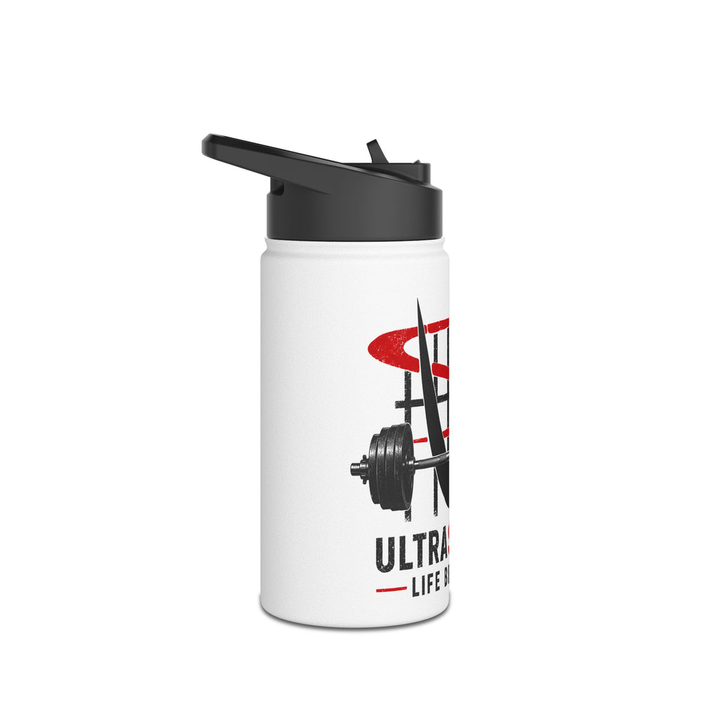 Stainless Steel Water Bottle — “Ultrastrength: Life Behind Bars” Weightlifting Bottle