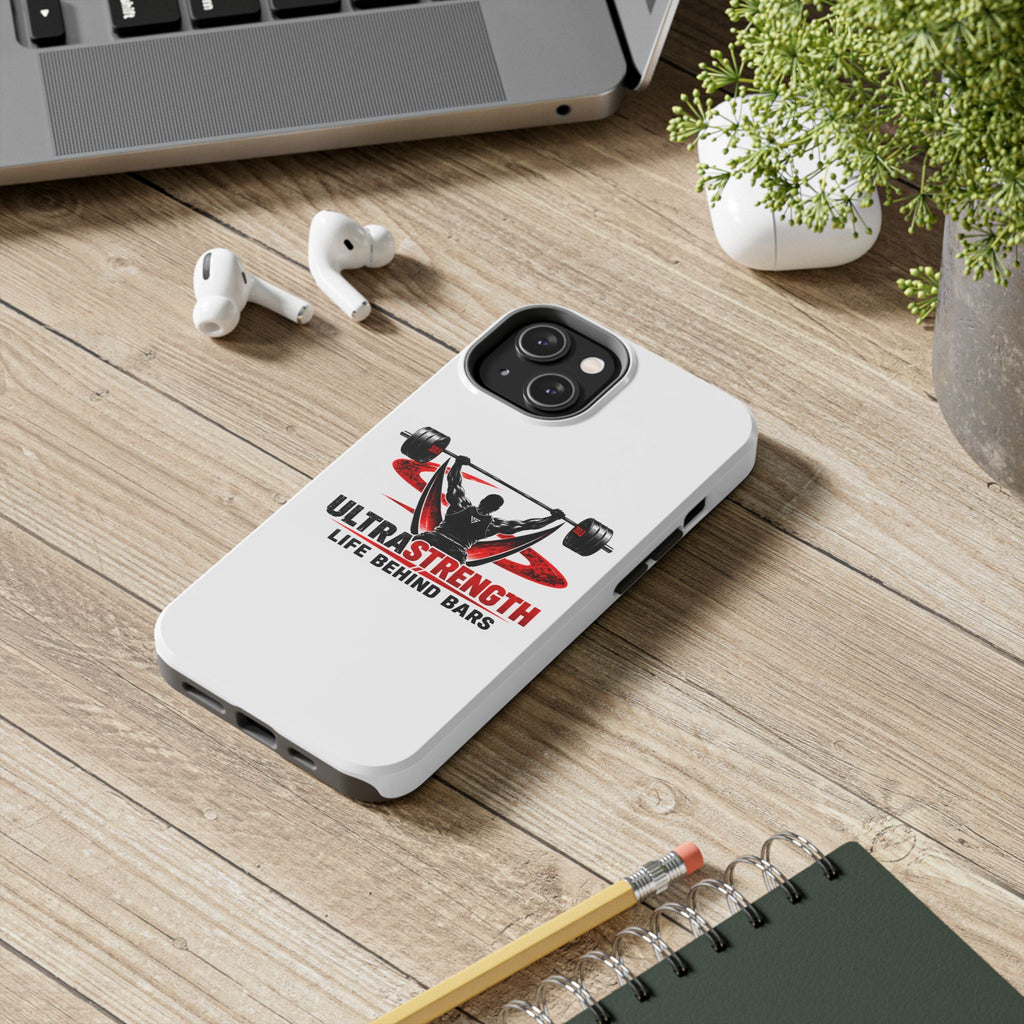 Ultra Strength 'Life Behind Bars' Tough Phone Case — Weightlifting Barbell Design