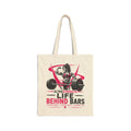 Tote Bag — “Life Behind Bars” Weightlifting Cotton Canvas Tote