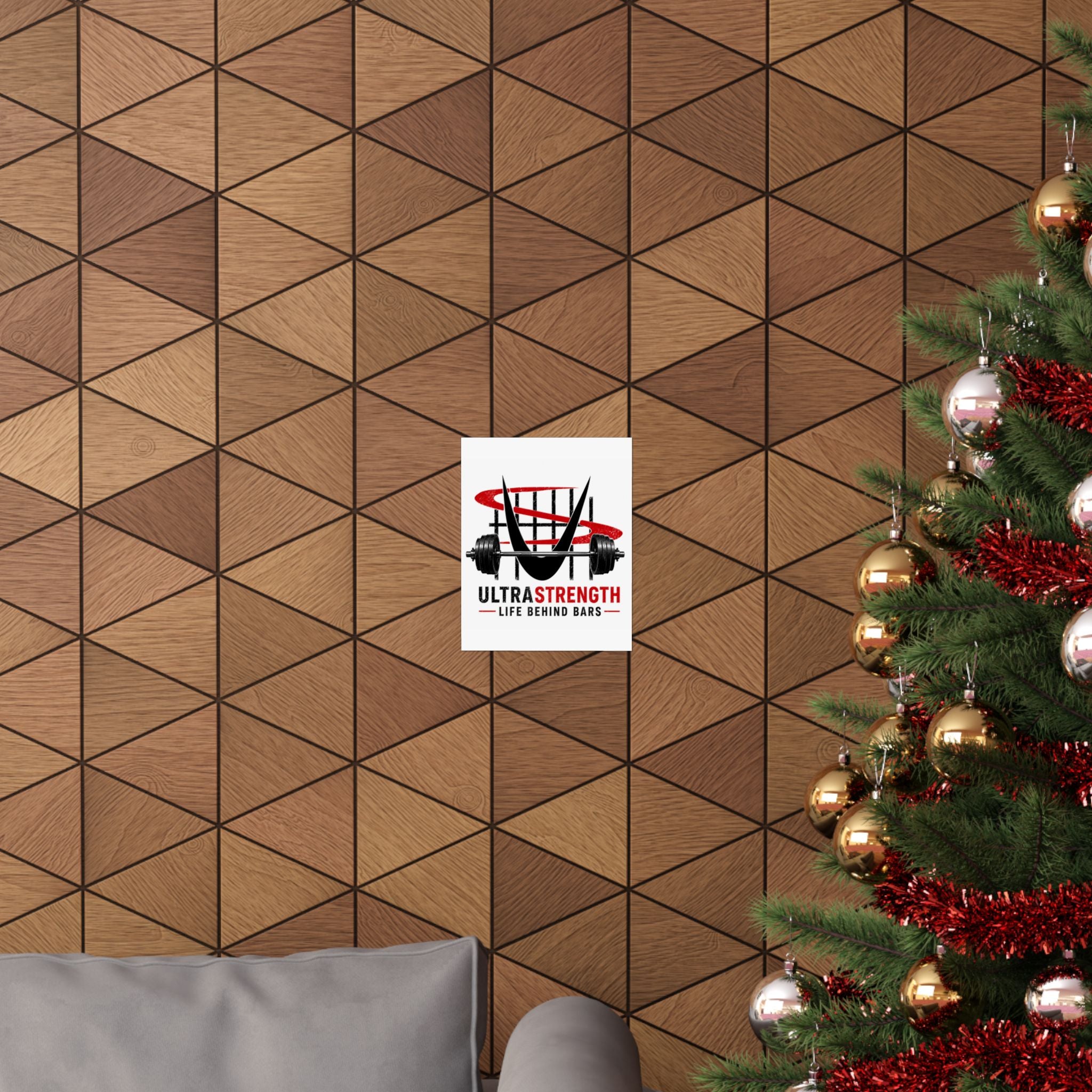 UltraStrength 'Life Behind Bars' Matte Vertical Poster — Gym Weightlifting Wall Art