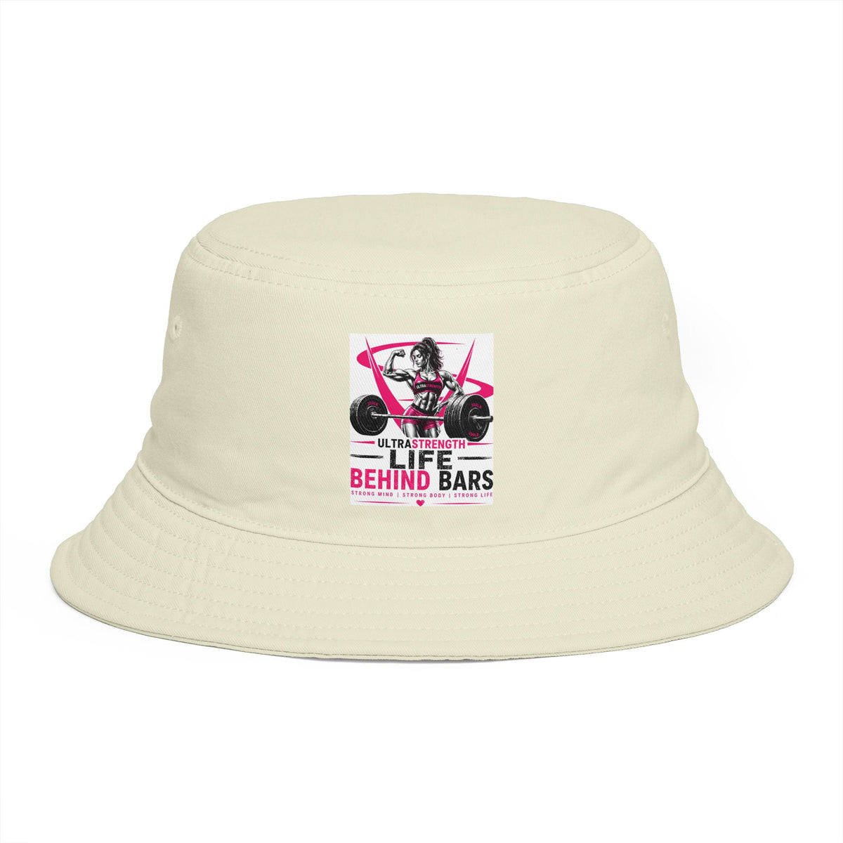 Bucket Hat — "Life Behind Bars" Weightlifting Retro Graphic