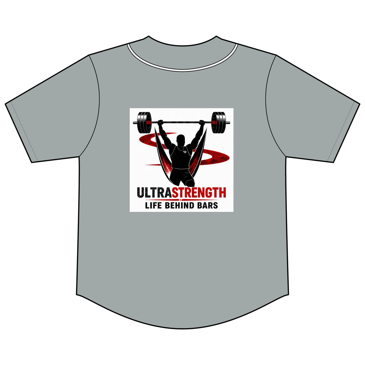 Baseball Jersey — UltraStrength "Life Behind Bars" Weightlifting Tee